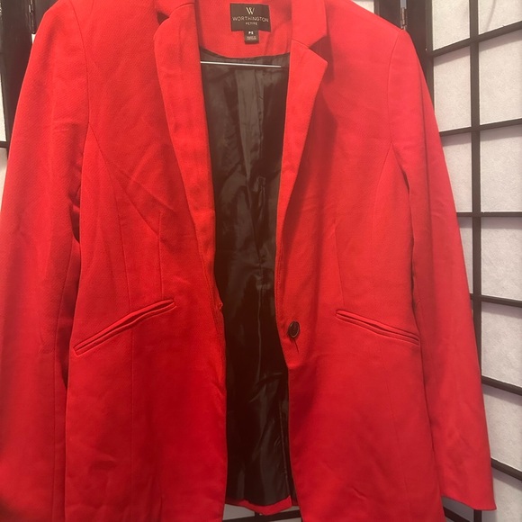 Gently Used Red Worthington Petite Small Blazer - Picture 5 of 11